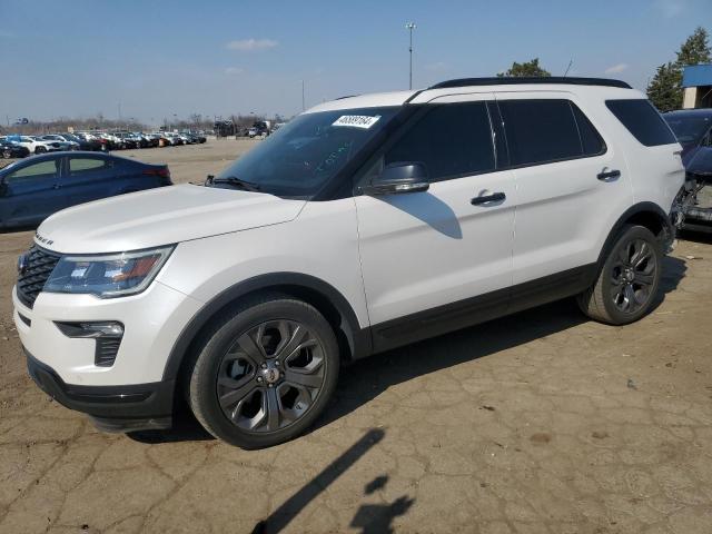 1FM5K8GT4JGB07037 - 2018 FORD EXPLORER SPORT WHITE photo 1