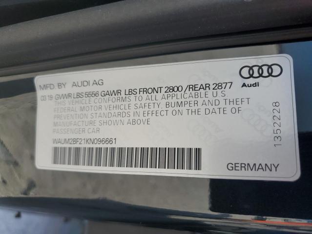 WAUM2BF21KN096661 - 2019 AUDI A6 PRESTIGE BLACK photo 13