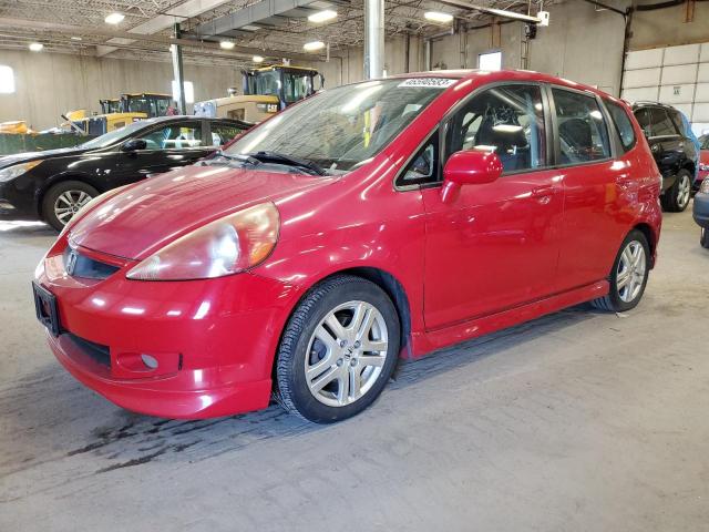 JHMGD38687S056858 - 2007 HONDA FIT S RED photo 1