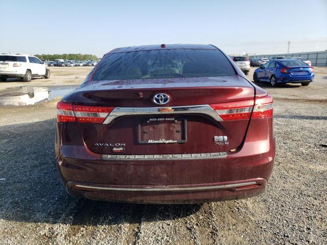 4T1BD1EB3FU037909 - 2015 TOYOTA AVALON HYBRID BURGUNDY photo 6