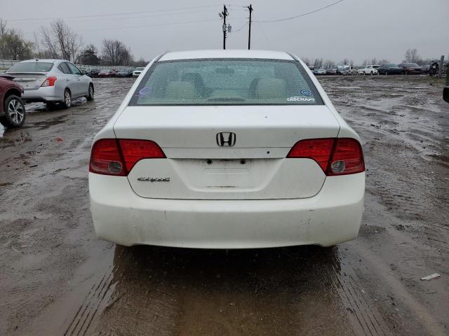 1HGFA16567L121299 - 2007 HONDA CIVIC LX WHITE photo 6