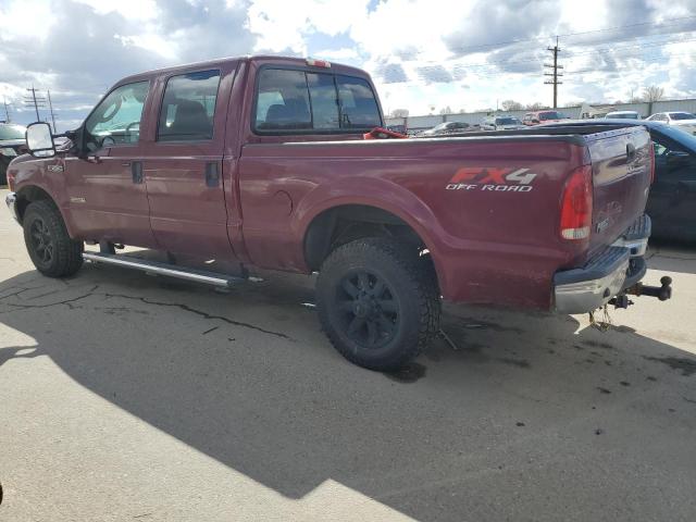 1FTNW21P14EC27394 - 2004 FORD F250 SUPER DUTY MAROON photo 2