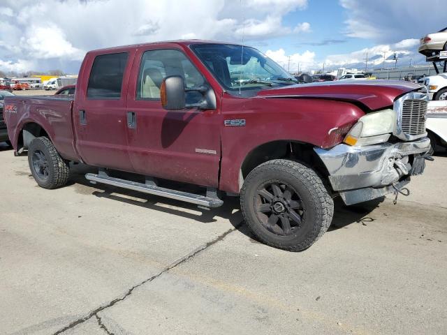 1FTNW21P14EC27394 - 2004 FORD F250 SUPER DUTY MAROON photo 4