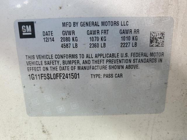 1G11F5SL0FF241501 - 2015 CHEVROLET MALIBU LTZ ოქროსფერი ფოტო 12