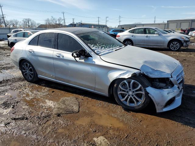 55SWF4KB1GU172031 - 2016 MERCEDES-BENZ C 300 4MATIC SILVER photo 4