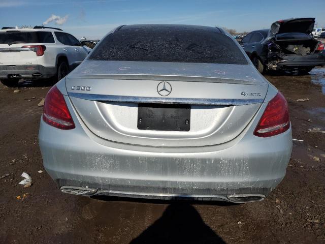 55SWF4KB1GU172031 - 2016 MERCEDES-BENZ C 300 4MATIC SILVER photo 6