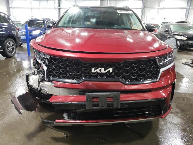 5XYRL4LC0NG084916 - 2022 KIA SORENTO S RED photo 5