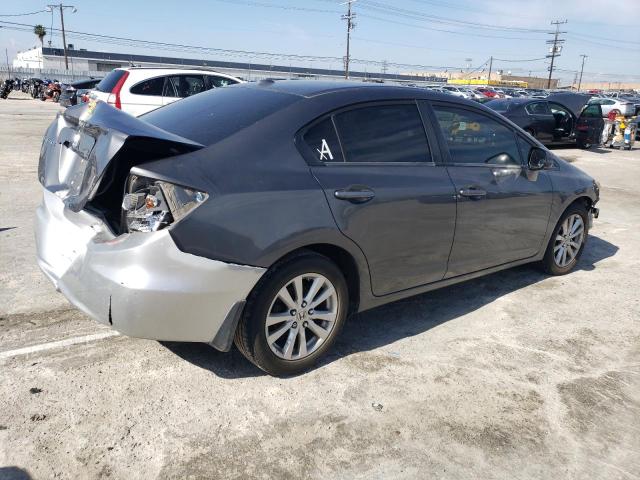 2HGFB2F97CH540663 - 2012 HONDA CIVIC EXL GRAY photo 3