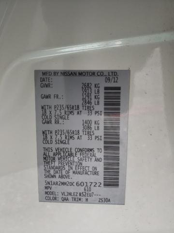 5N1AR2MM2DC601722 - 2013 NISSAN PATHFINDER S WHITE photo 13