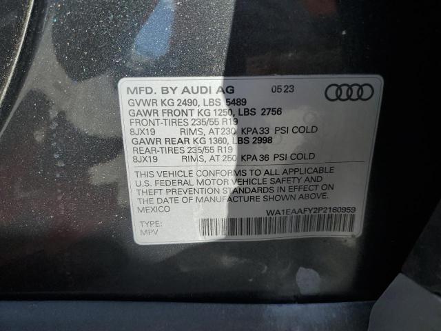 WA1EAAFY2P2160959 - 2023 AUDI Q5 PREMIUM PLUS 45 GRAY photo 12