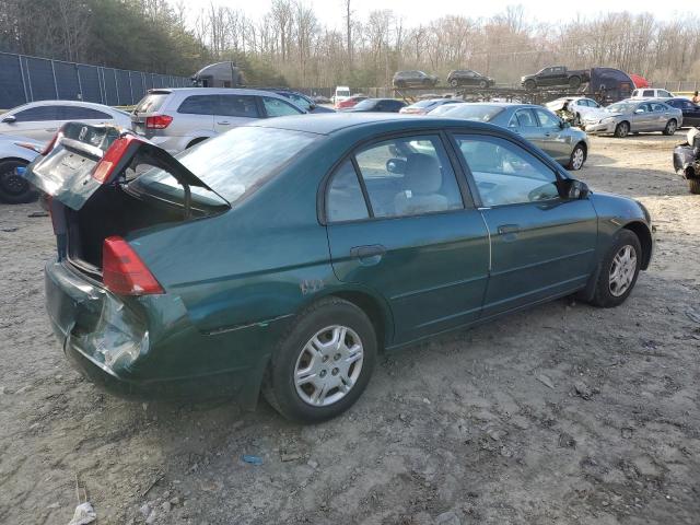 2HGES16591H612091 - 2001 HONDA CIVIC LX GREEN photo 3