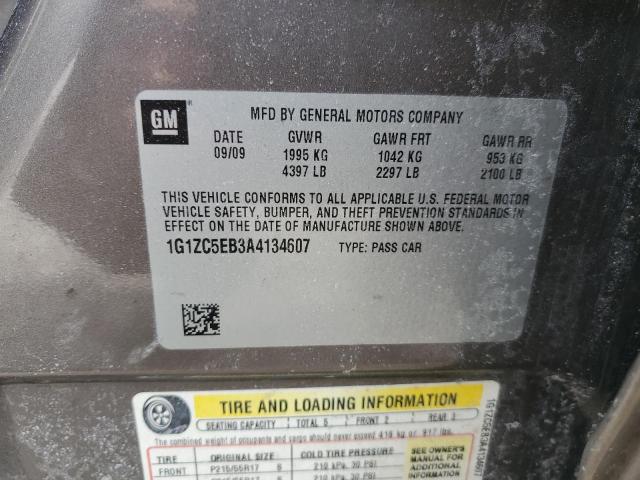 1G1ZC5EB3A4134607 - 2010 CHEVROLET MALIBU 1LT GRAY photo 12