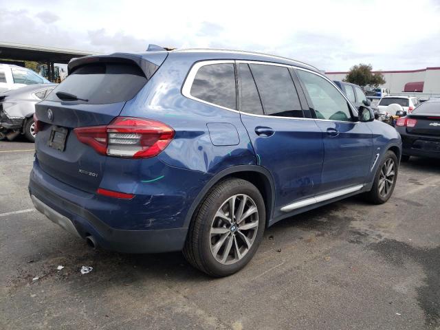 5UXTR9C53JLD70780 - 2018 BMW X3 XDRIVE30I BLUE photo 3