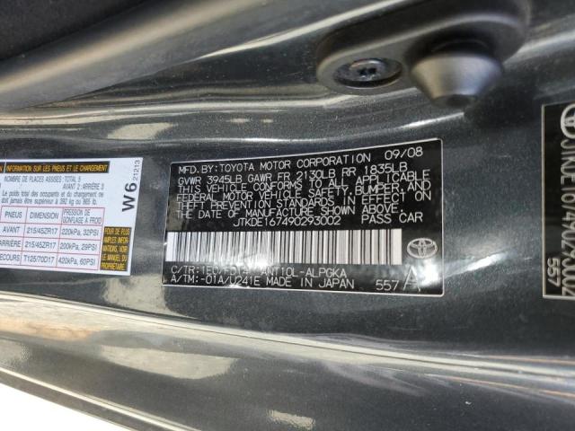 JTKDE167490293002 - 2009 TOYOTA SCION TC 灰色 照片 12