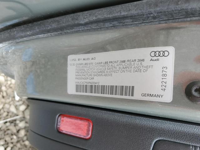 WAUC4CF50PA033412 - 2023 AUDI S5 PREMIUM PLUS ნაცრისფერი ფოტო 12