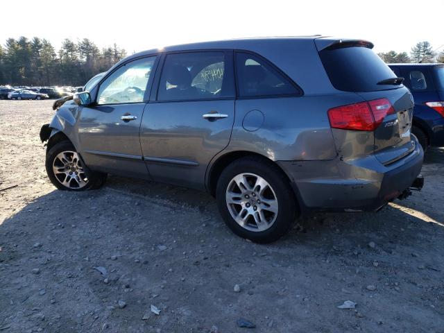 2HNYD28478H554809 - 2008 ACURA MDX TECHNOLOGY GRAY photo 2