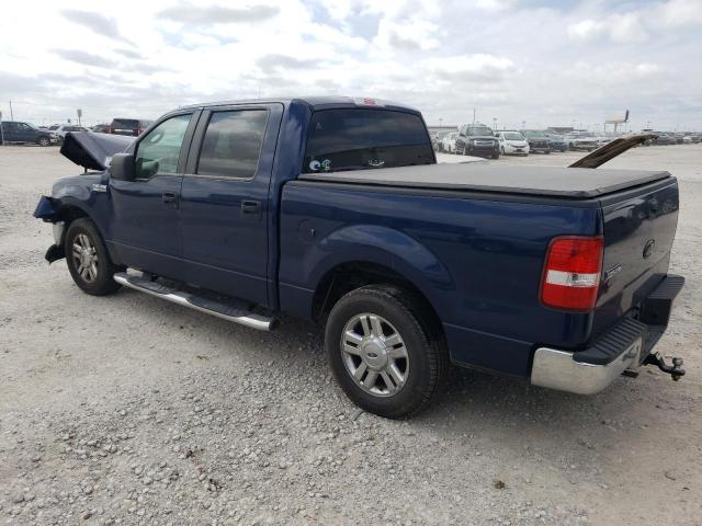 1FTRW12W28FC01680 - 2008 FORD F150 SUPERCREW BLUE photo 2