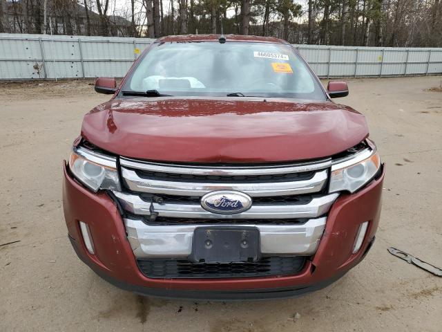 2FMDK4JC9EBA42499 - 2014 FORD EDGE SEL MAROON photo 5