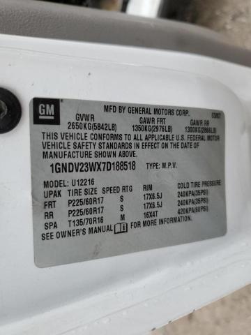 1GNDV23WX7D188518 - 2007 CHEVROLET UPLANDER LS WHITE photo 13