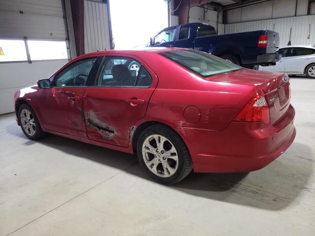 3FAHP0HAXCR360754 - 2012 FORD FUSION SE RED photo 2