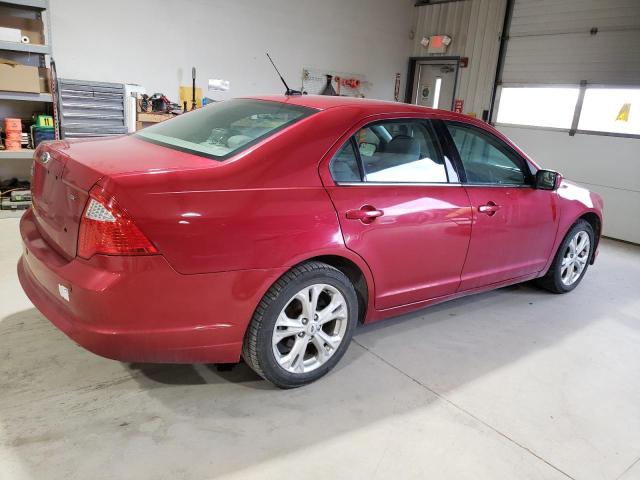 3FAHP0HAXCR360754 - 2012 FORD FUSION SE RED photo 3