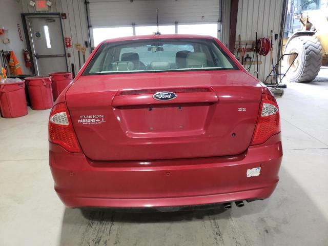 3FAHP0HAXCR360754 - 2012 FORD FUSION SE RED photo 6