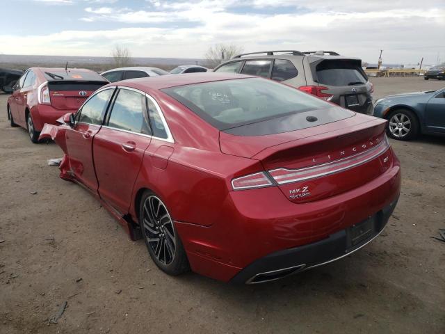 3LN6L5E98LR619130 - 2020 LINCOLN MKZ RESERVE BURGUNDY photo 2