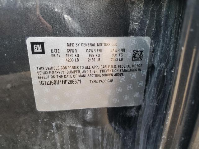 1G1ZJ5SU1HF286671 - 2017 CHEVROLET MALIBU HYBRID 黑色 照片 12