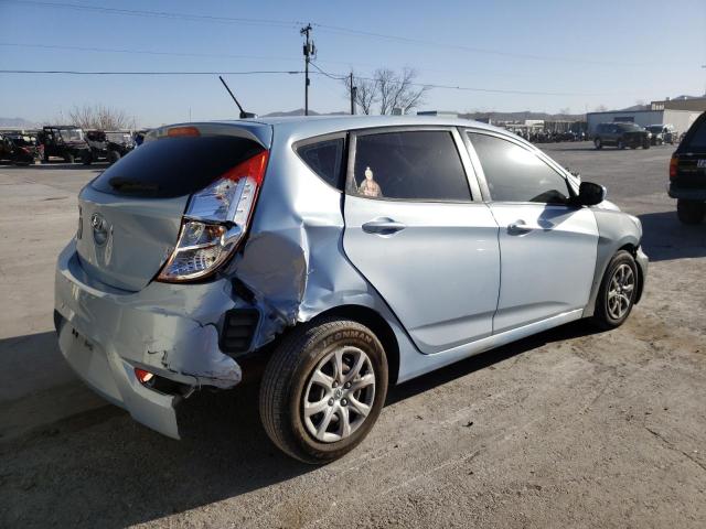 KMHCT5AEXCU016937 - 2012 HYUNDAI ACCENT GLS BLUE photo 3