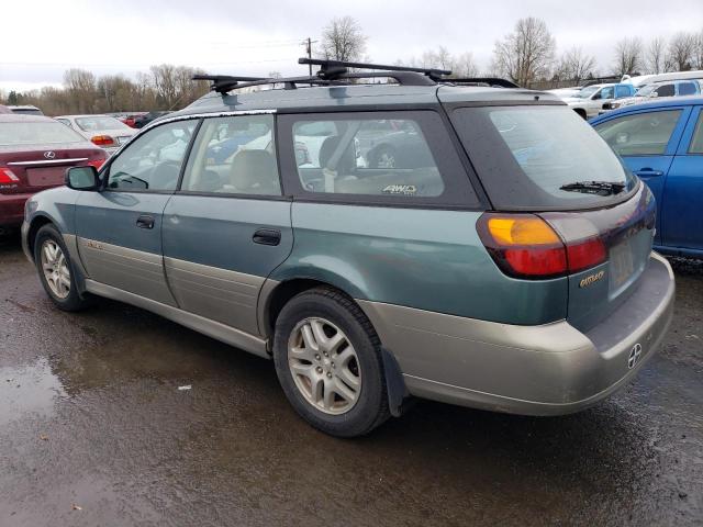 4S3BH665X17652933 - 2001 SUBARU LEGACY OUTBACK BLUE photo 2