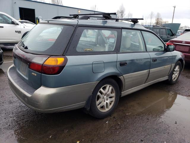 4S3BH665X17652933 - 2001 SUBARU LEGACY OUTBACK BLUE photo 3