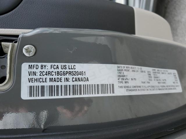 2C4RC1BG6PR520461 - 2023 CHRYSLER PACIFICA TOURING L Մոխրագույն լուսանկար 13