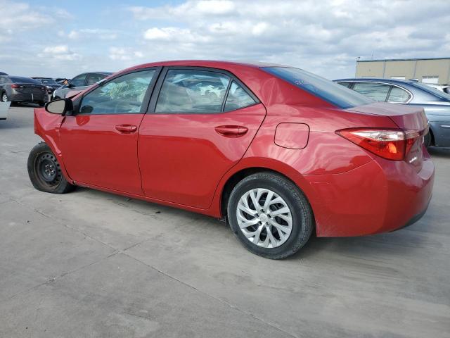 2T1BURHE3KC199491 - 2019 TOYOTA COROLLA L RED photo 2