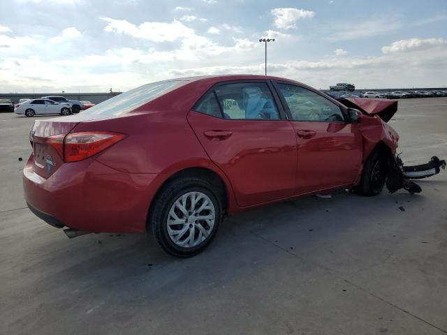 2T1BURHE3KC199491 - 2019 TOYOTA COROLLA L RED photo 3