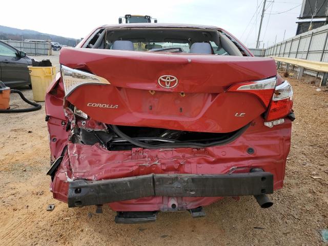 2T1BURHE7GC647352 - 2016 TOYOTA COROLLA L RED photo 6