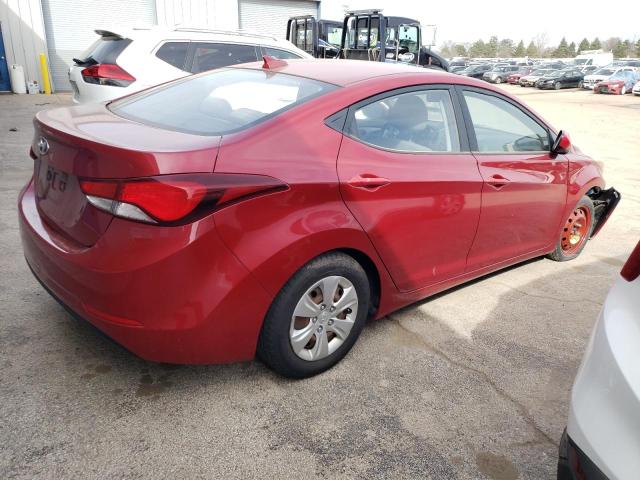 KMHDH4AE8GU634358 - 2016 HYUNDAI ELANTRA SE RED photo 3