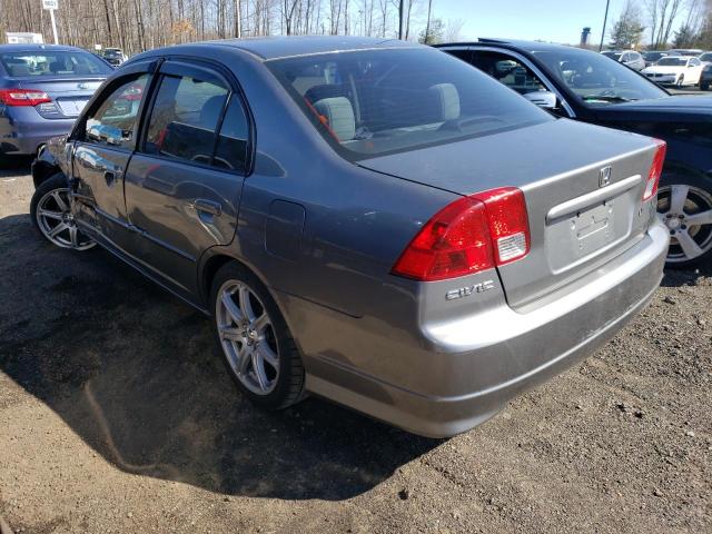 2HGES16684H609227 - 2004 HONDA CIVIC LX GRAY photo 2