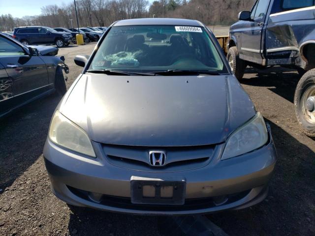 2HGES16684H609227 - 2004 HONDA CIVIC LX GRAY photo 5