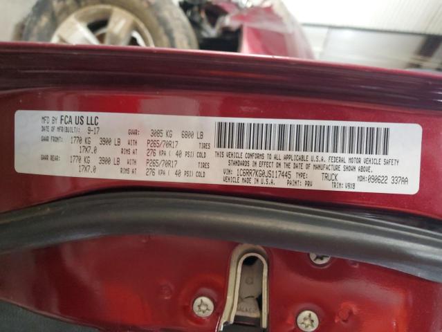 1C6RR7KG0JS117445 - 2018 RAM 1500 ST MAROON photo 13