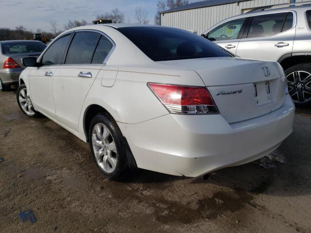 1HGCP36798A070344 - 2008 HONDA ACCORD EX WHITE photo 2