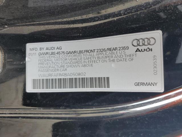 WAURFAFR4BA050802 - 2011 AUDI A5 PREMIUM PLUS BLACK photo 13