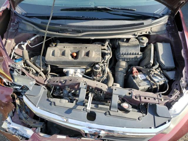 2HGFB2F55CH609282 - 2012 HONDA CIVIC LX MAROON photo 11