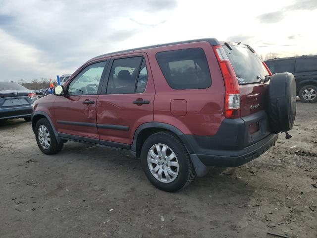 JHLRD78886C003687 - 2006 HONDA CR-V EX RED photo 2