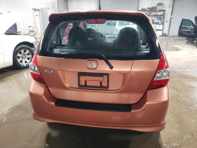 JHMGD38687S055483 - 2007 HONDA FIT S ORANGE photo 6