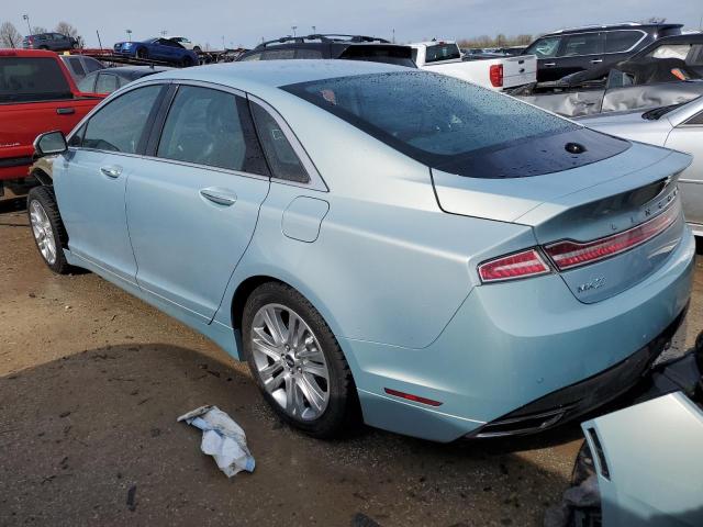 3LN6L2LU2ER805769 - 2014 LINCOLN MKZ HYBRID TURQUOISE photo 2