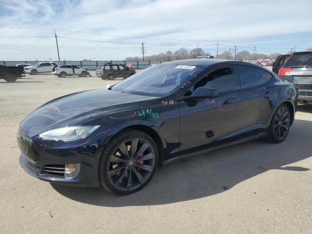 5YJSA1H25EFP65568 - 2014 TESLA MODEL S BLUE photo 1