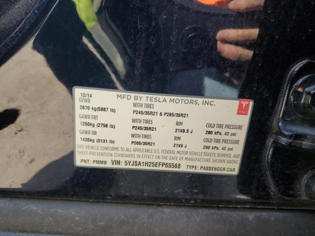 5YJSA1H25EFP65568 - 2014 TESLA MODEL S BLUE photo 12
