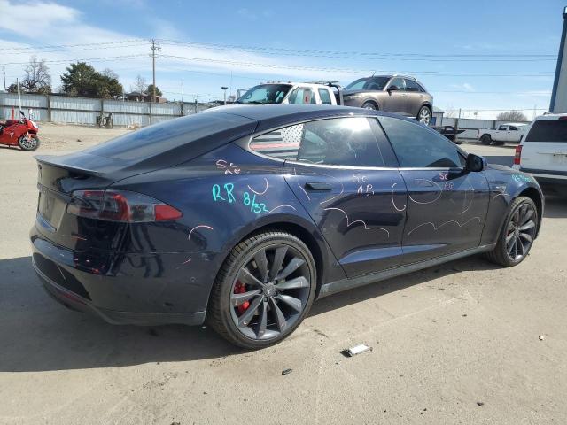 5YJSA1H25EFP65568 - 2014 TESLA MODEL S BLUE photo 3