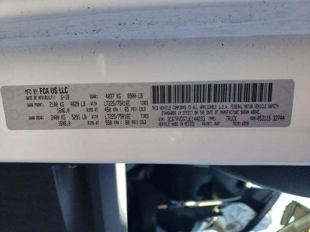 3C6TRVDG7JE144233 - 2018 RAM PROMASTER 2500 HIGH Ақ фото 13