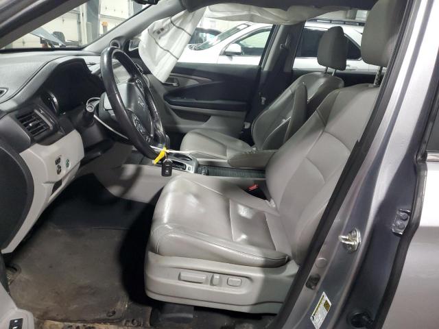 5FNYF6H55HB007740 - 2017 HONDA PILOT EXL SILVER photo 7